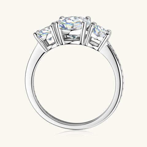 DCDI "Flaunty" 3 Carat Moissanite 925 Sterling Silver Ring