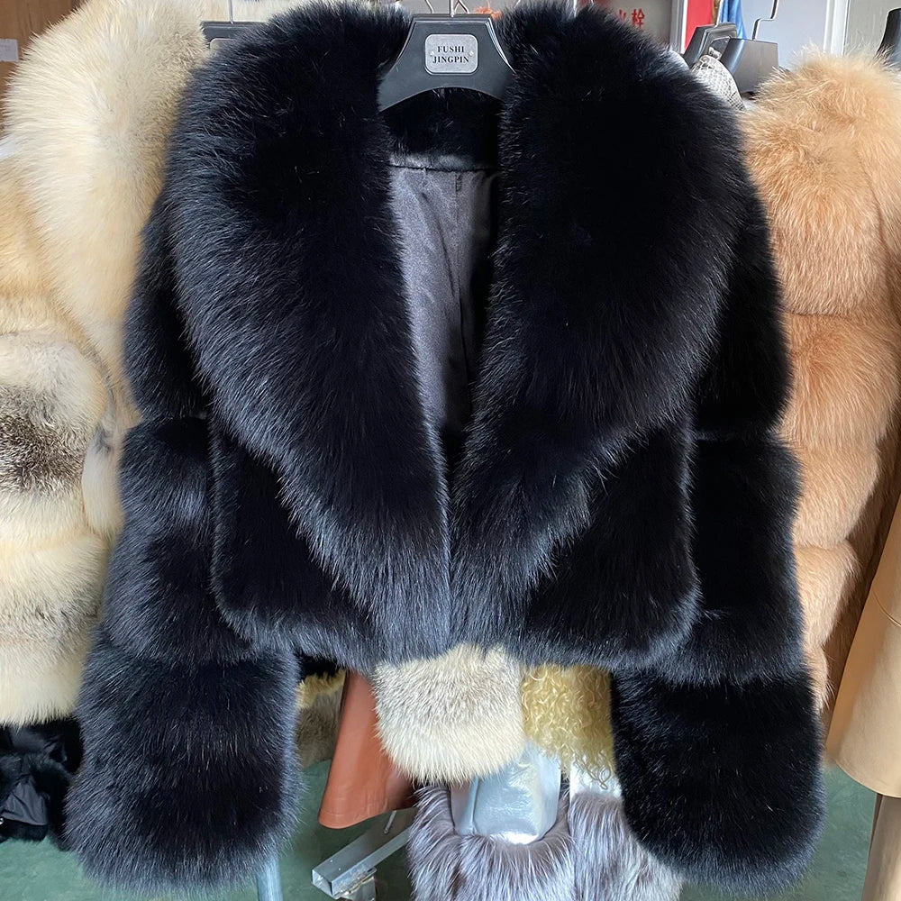DS Real Foxy Fur Women's Cropped Fur Jacket