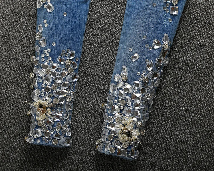 DCDI Trinket Luxury Hand Embellished Denim Jeans