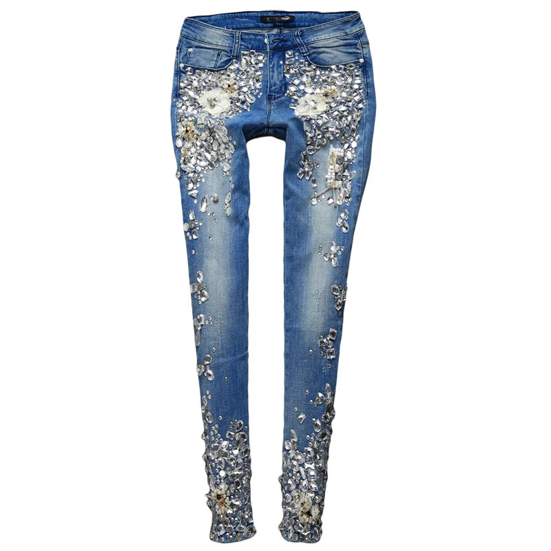 DCDI Trinket Luxury Hand Embellished Denim Jeans