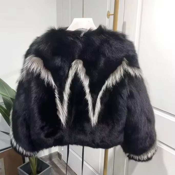 DS Designer 7674 Luxury Fox Fur Coat