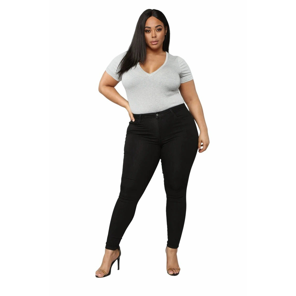 DS Plus Size Diva Stretch Denim High Waist Skinny Jeans