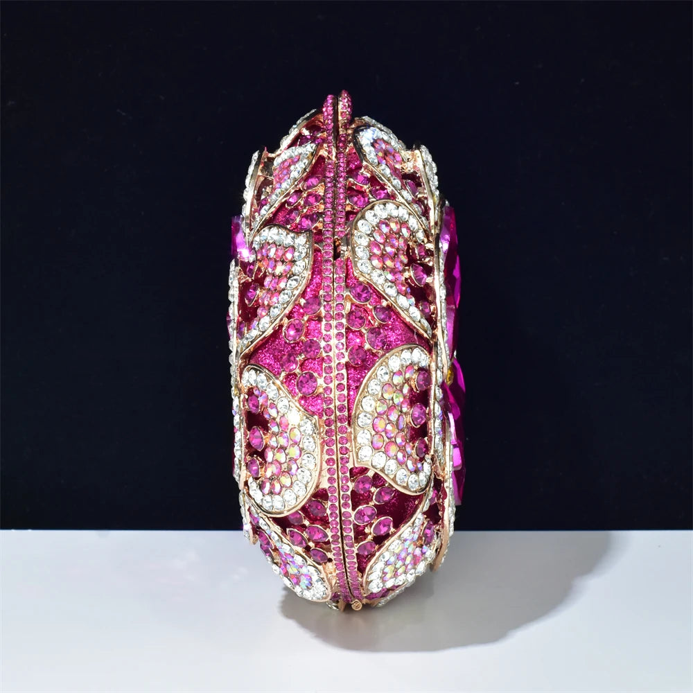 DCDI Flowered Luxury Diamond Studded Evening Bag