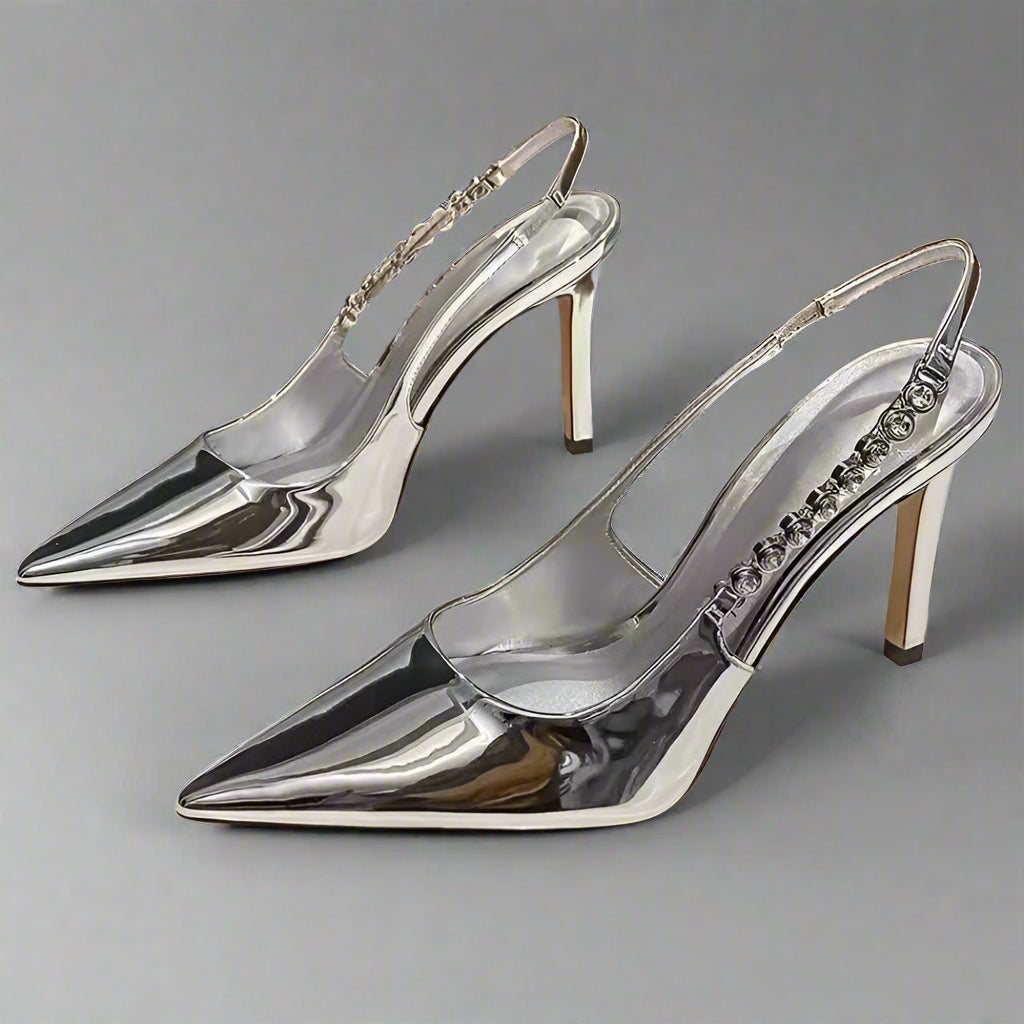 DCDI 76224 Luxury Diamond Sling Back Pumps