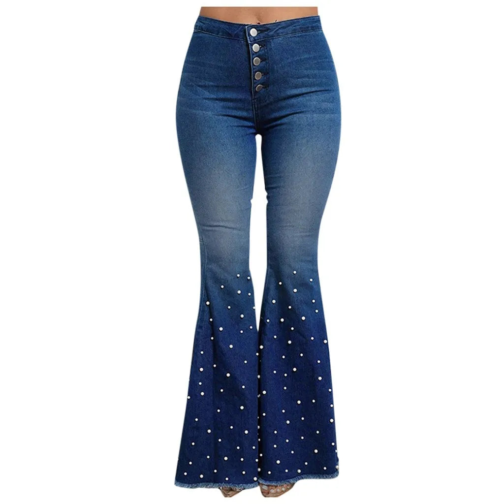DS Designer 1963-73 Premium Denim Luxury Flare Bell Bottom Jeans