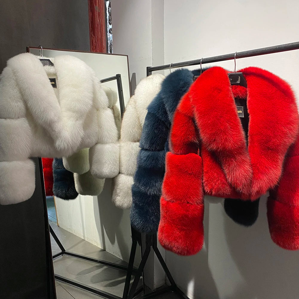 DS Real Foxy Fur Women's Cropped Fur Jacket