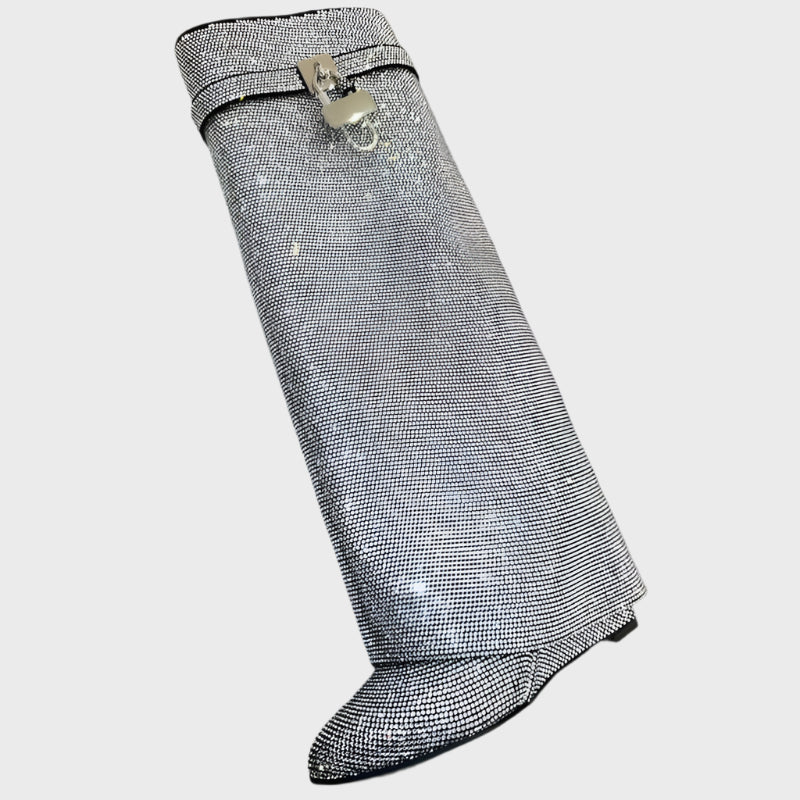 DCDI Harlem Lights Diamond Studded Knee High Boots