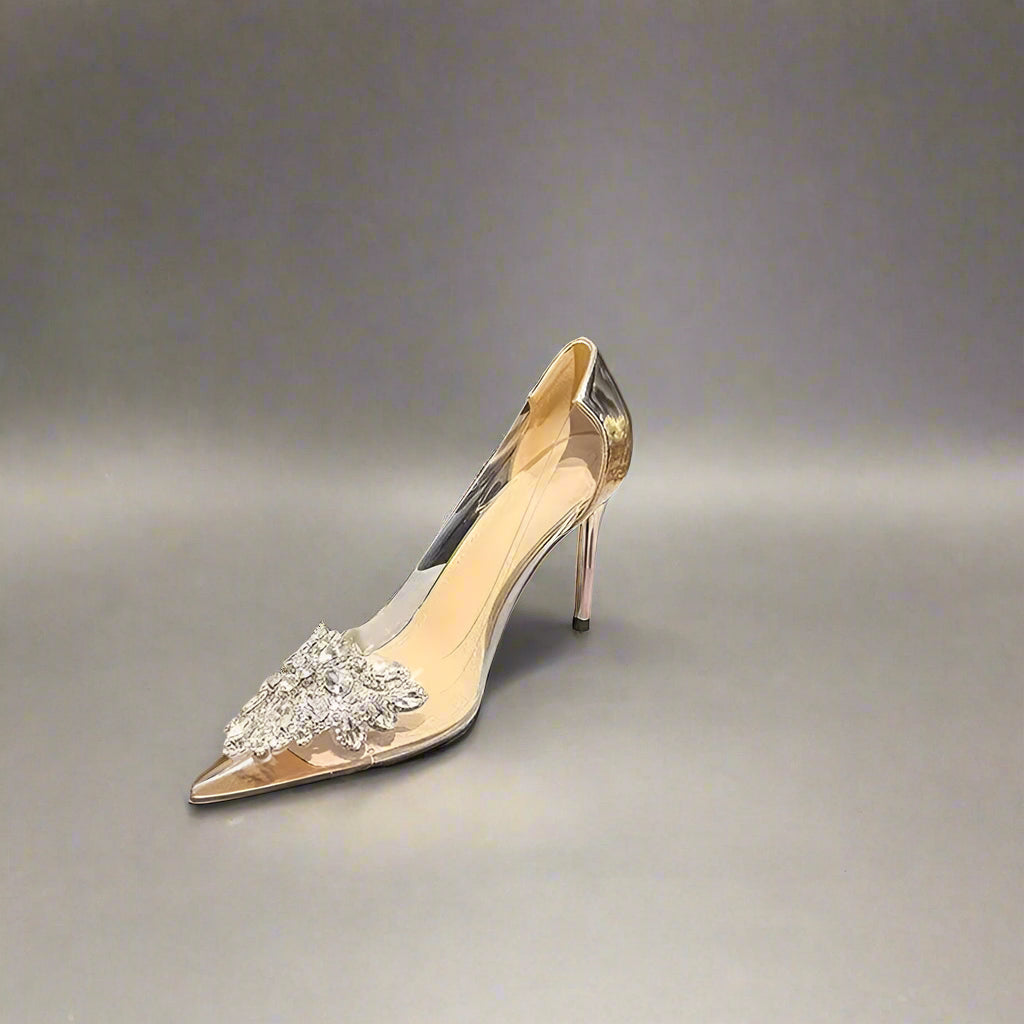 DCDI Bermuda Bridal Party Transparent Pumps