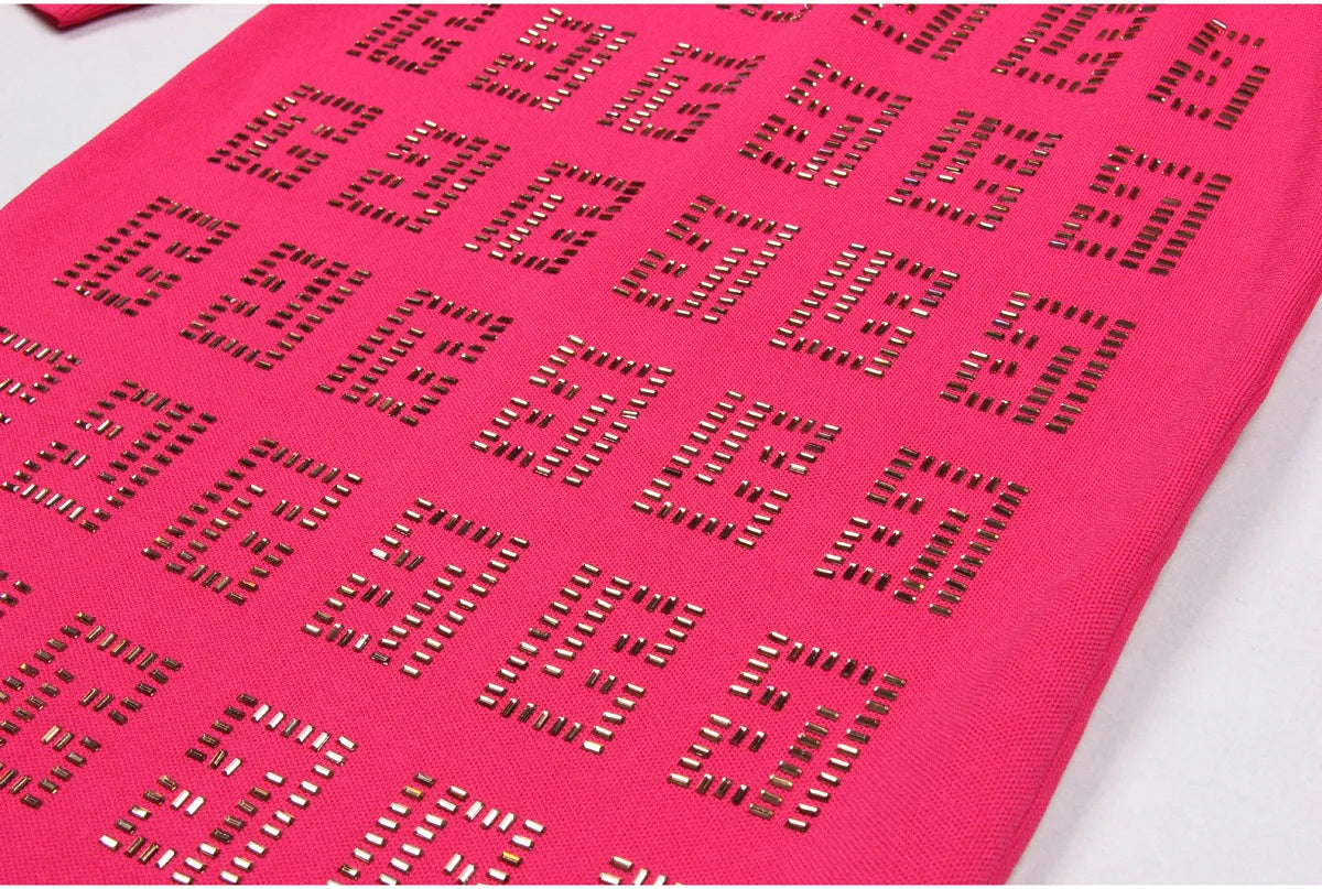 DCDI Amazed Luxury Studded Woven Fitted Dress