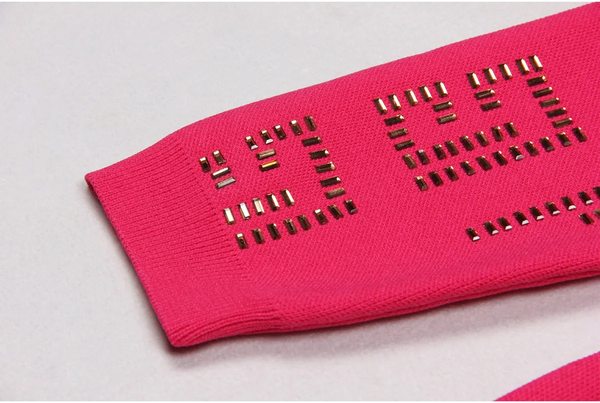 DCDI Amazed Luxury Studded Woven Fitted Dress