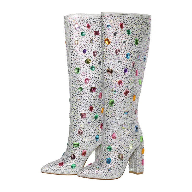 DCDI Crescent City Diamond Studded Knee High Boots