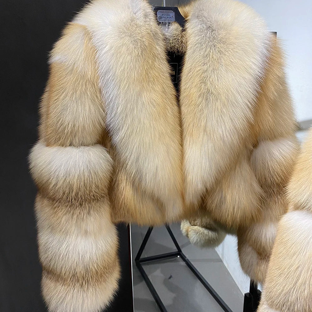 DS Real Foxy Fur Women's Cropped Fur Jacket