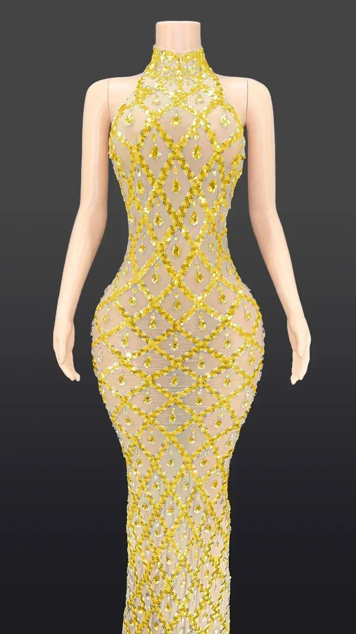 DCDI Angles Luxury Diamond Studded Evening Gown