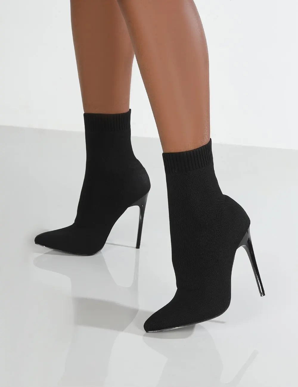 DS Designer Mamacita Pointed Toe Knitted Sock Boots