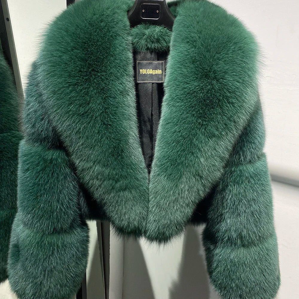 DS Real Foxy Fur Women's Cropped Fur Jacket