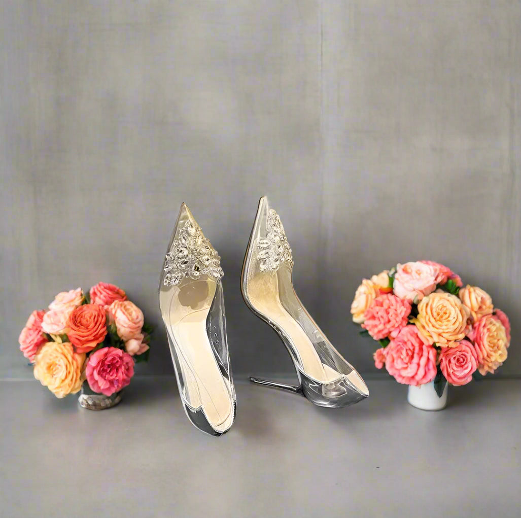 DCDI Bermuda Bridal Party Transparent Pumps