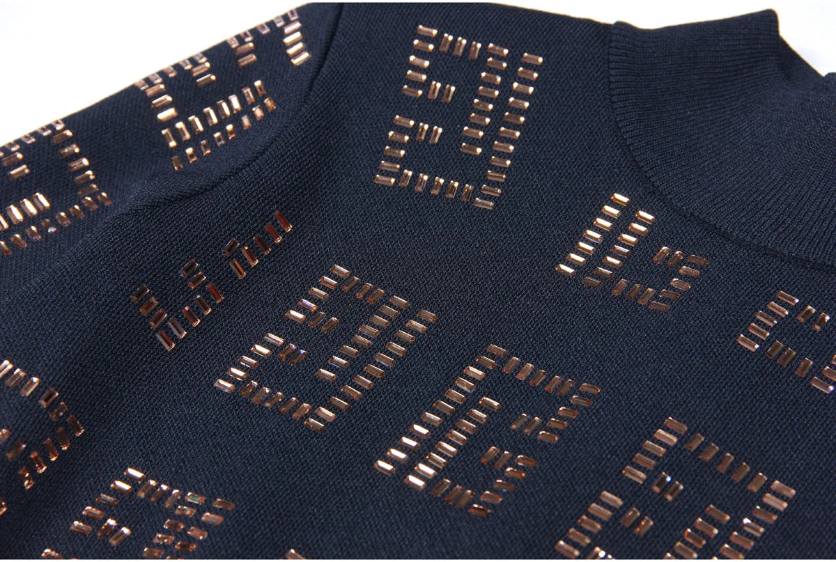 DCDI Amazed Luxury Studded Woven Fitted Dress