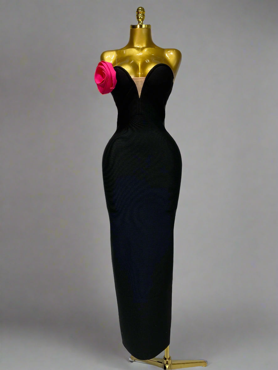 DS Designer 77-8888 Elegant Strapless Bandage Evening Gown
