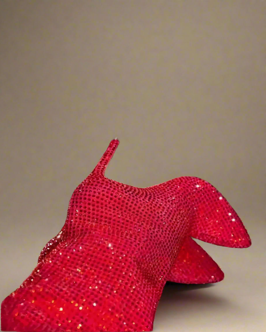 DCDI Crushed Diamonds Studded Knee High Stiletto Boots