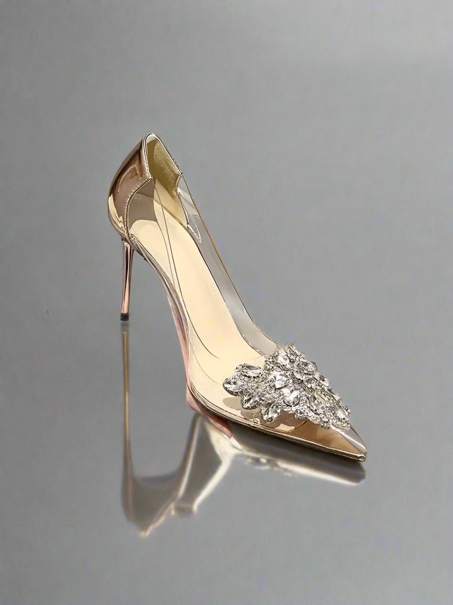 DCDI Bermuda Bridal Party Transparent Pumps