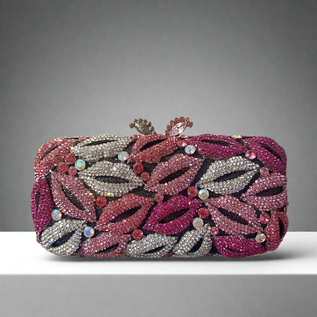 DCDI Kissed Luxury Diamond Studded Evening Clutch Handbag