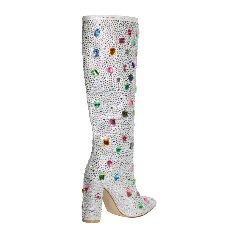 DCDI Crescent City Diamond Studded Knee High Boots