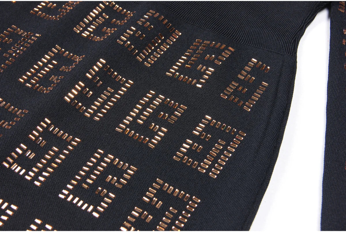 DCDI Amazed Luxury Studded Woven Fitted Dress