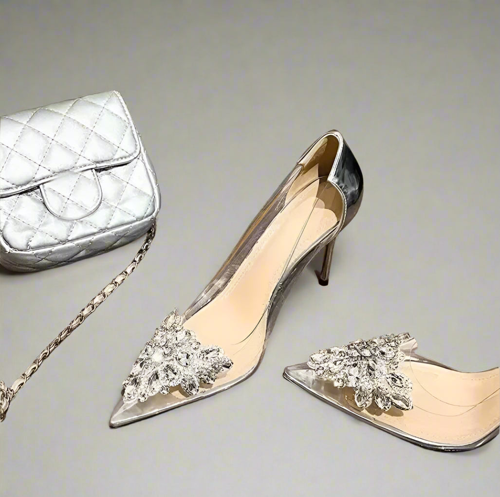 DCDI Bermuda Bridal Party Transparent Pumps