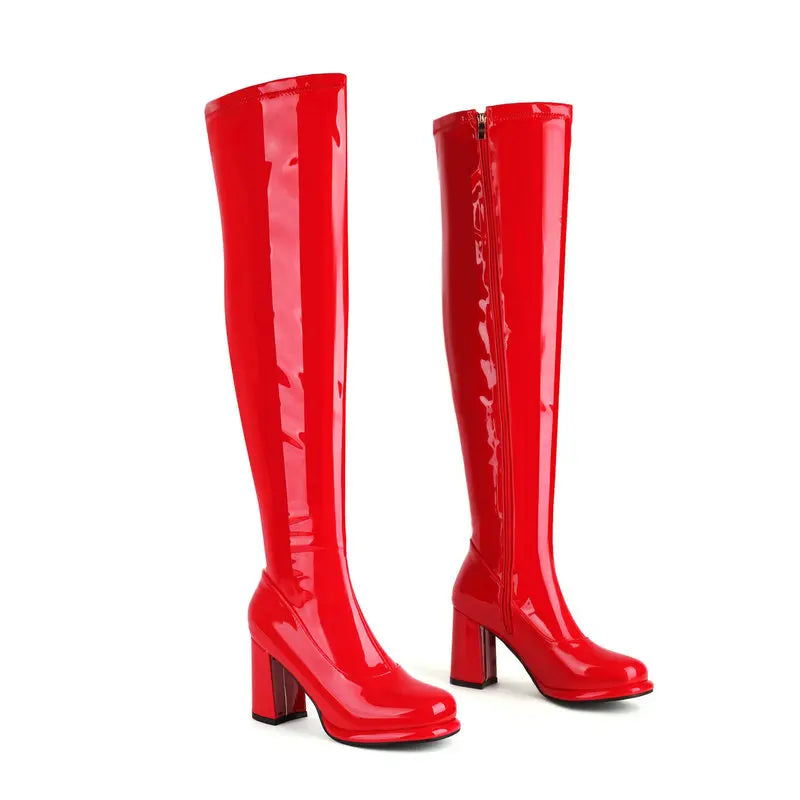 DS Designer 7737-8443 Over The Knee Block Heel Boots