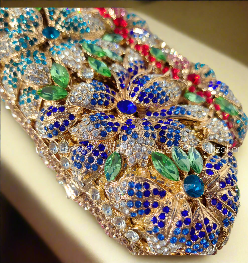 DCDI Gardenia Diamond Studded Evening Clutch Bags