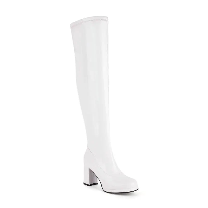 DS Designer 7737-8443 Over The Knee Block Heel Boots