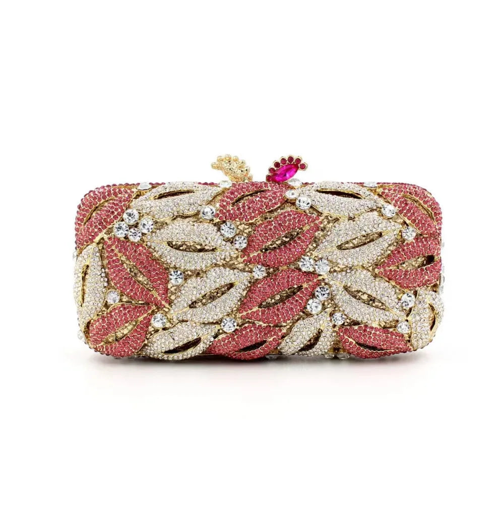 DCDI Kissed Luxury Diamond Studded Evening Clutch Handbag
