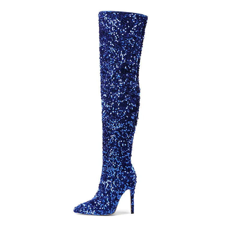 DCDI Stardom Luxury Sequined Over The Knee Stiletto Boots