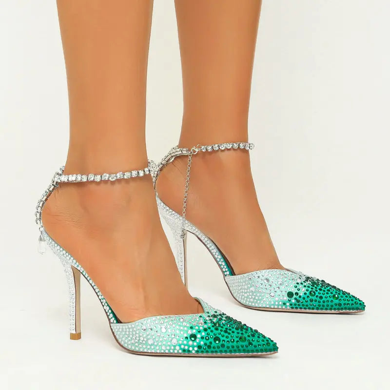 DCDI Diamond Starstruck Open Heel Pumps