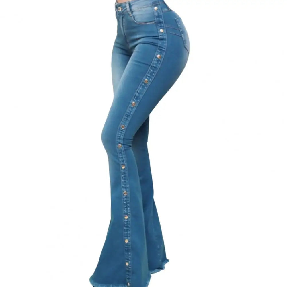 DS Designer 789-5474 High-Waist Skinny Flare Jeans