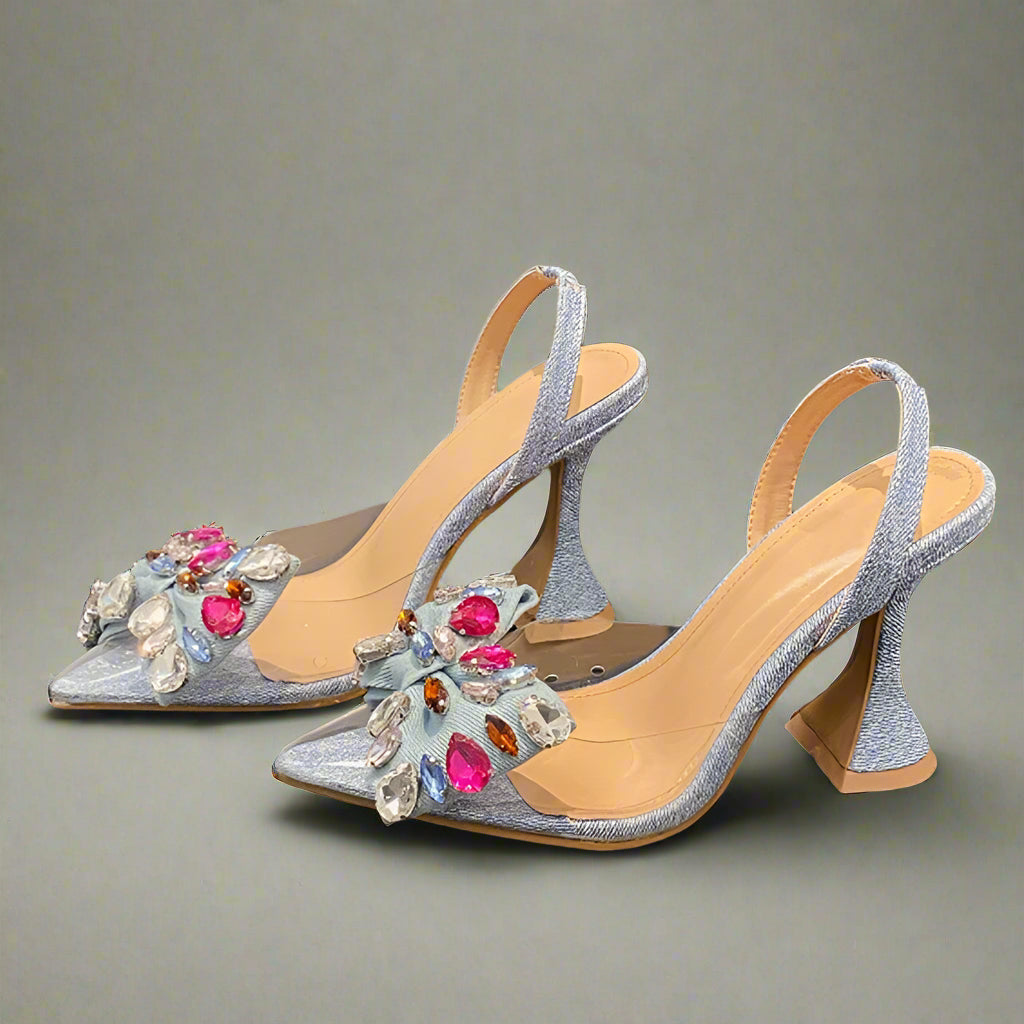 DCDI Bougie Denim Plunge Pumps