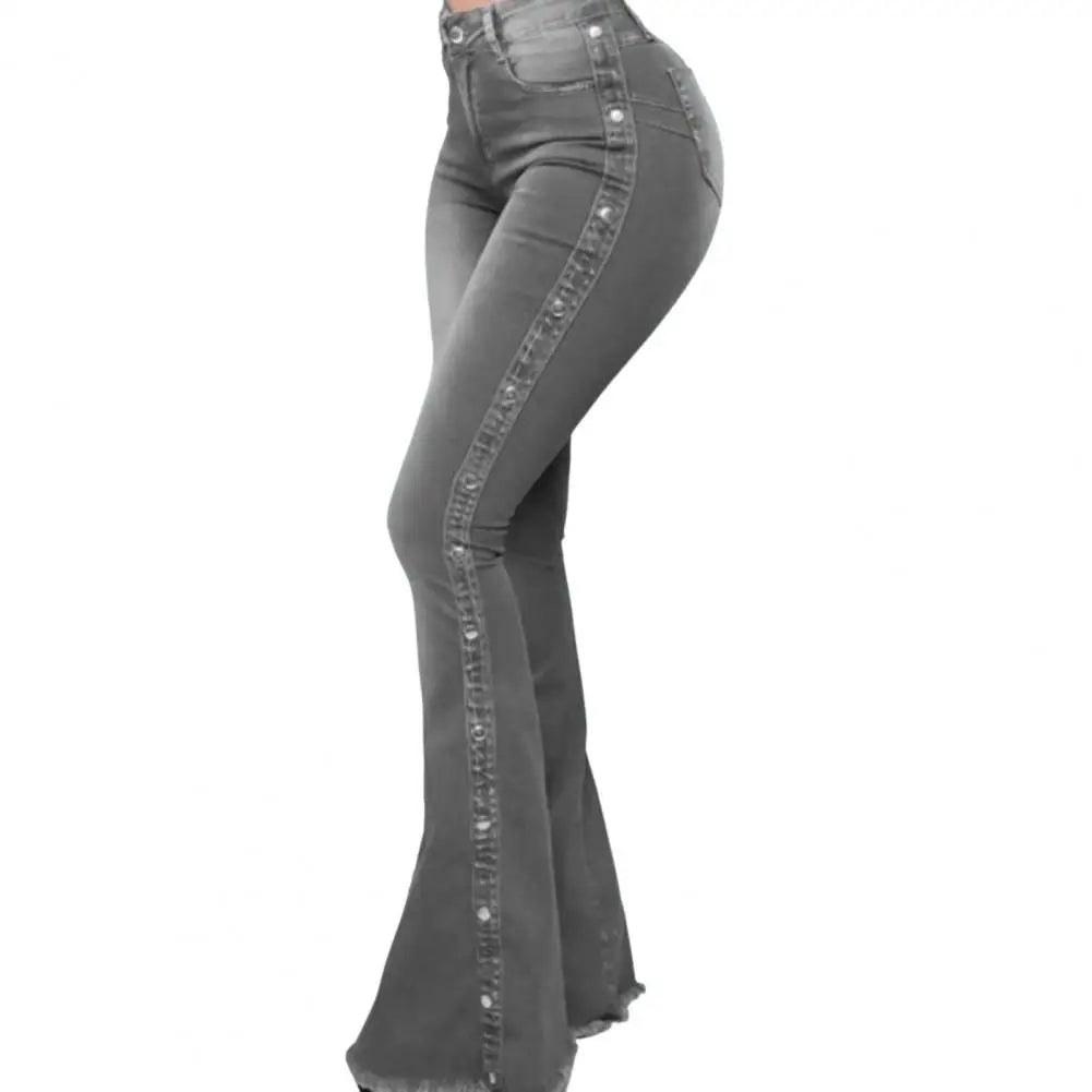 DS Designer 789-5474 High-Waist Skinny Flare Jeans