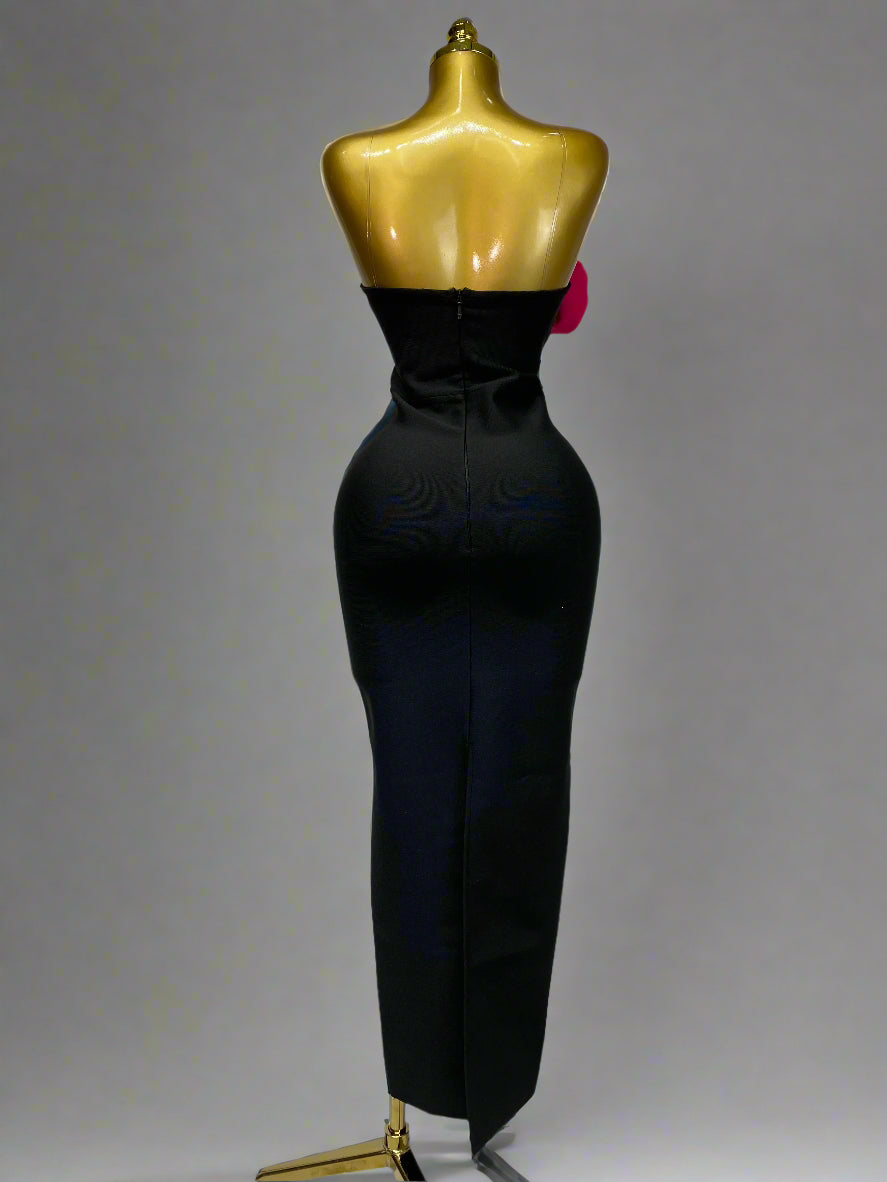 DS Designer 77-8888 Elegant Strapless Bandage Evening Gown