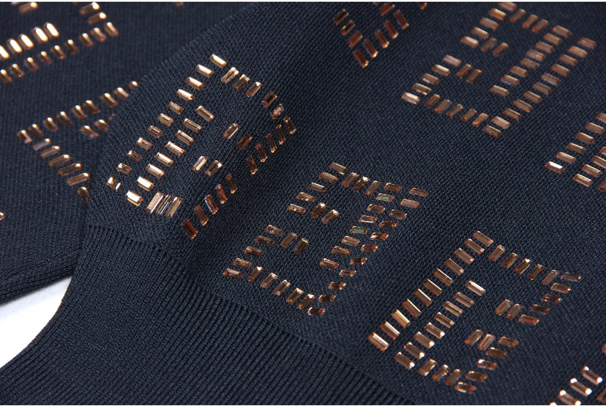 DCDI Amazed Luxury Studded Woven Fitted Dress
