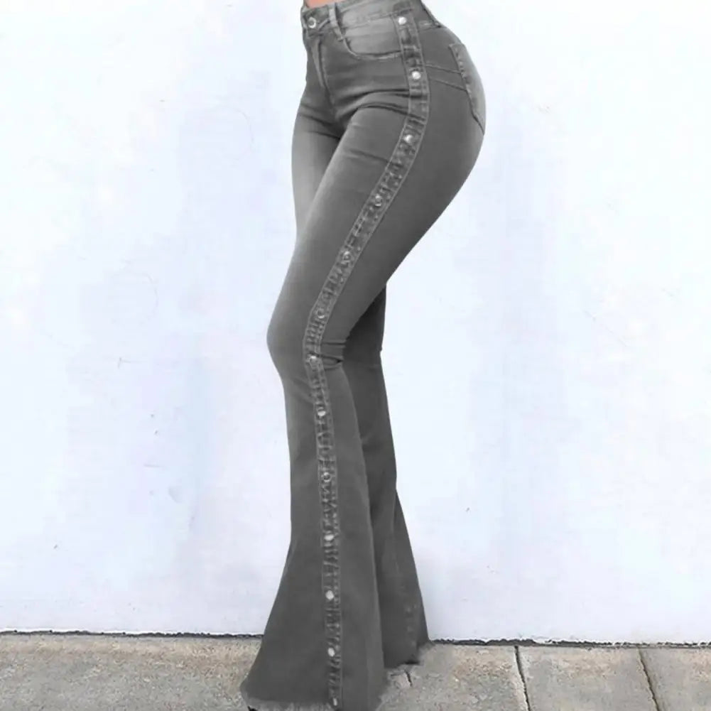 DS Designer 789-5474 High-Waist Skinny Flare Jeans