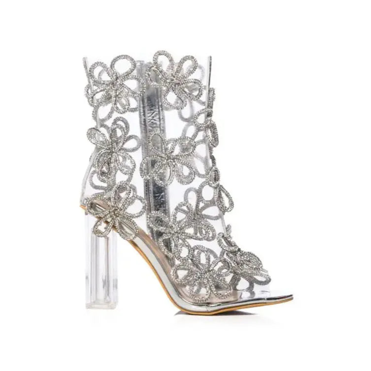 DCDI Passionflower Diamond Studded Ankle Boots