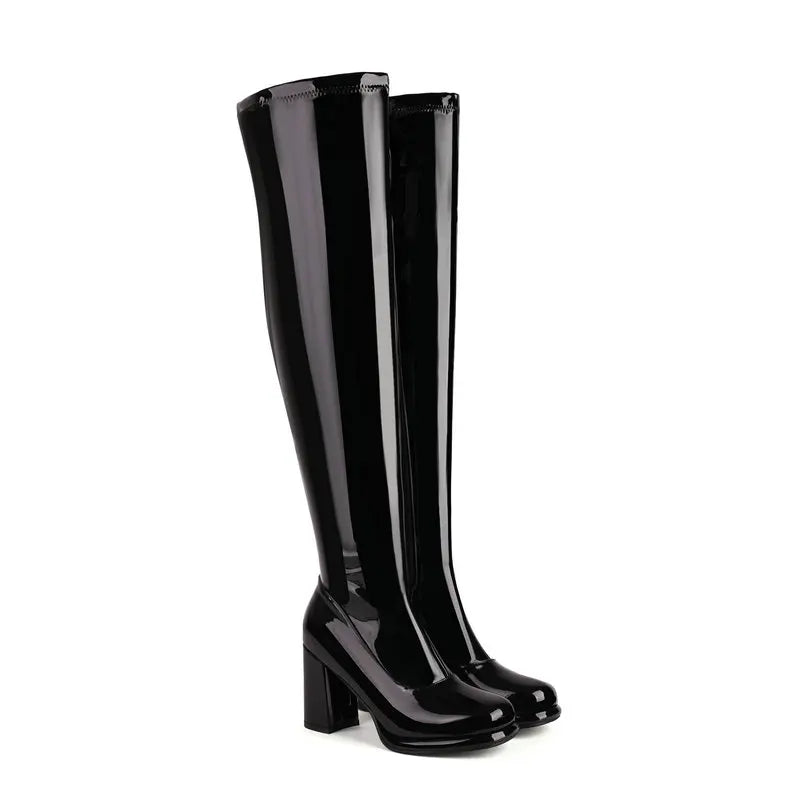DS Designer 7737-8443 Over The Knee Block Heel Boots