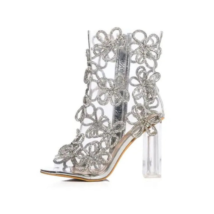 DCDI Passionflower Diamond Studded Ankle Boots
