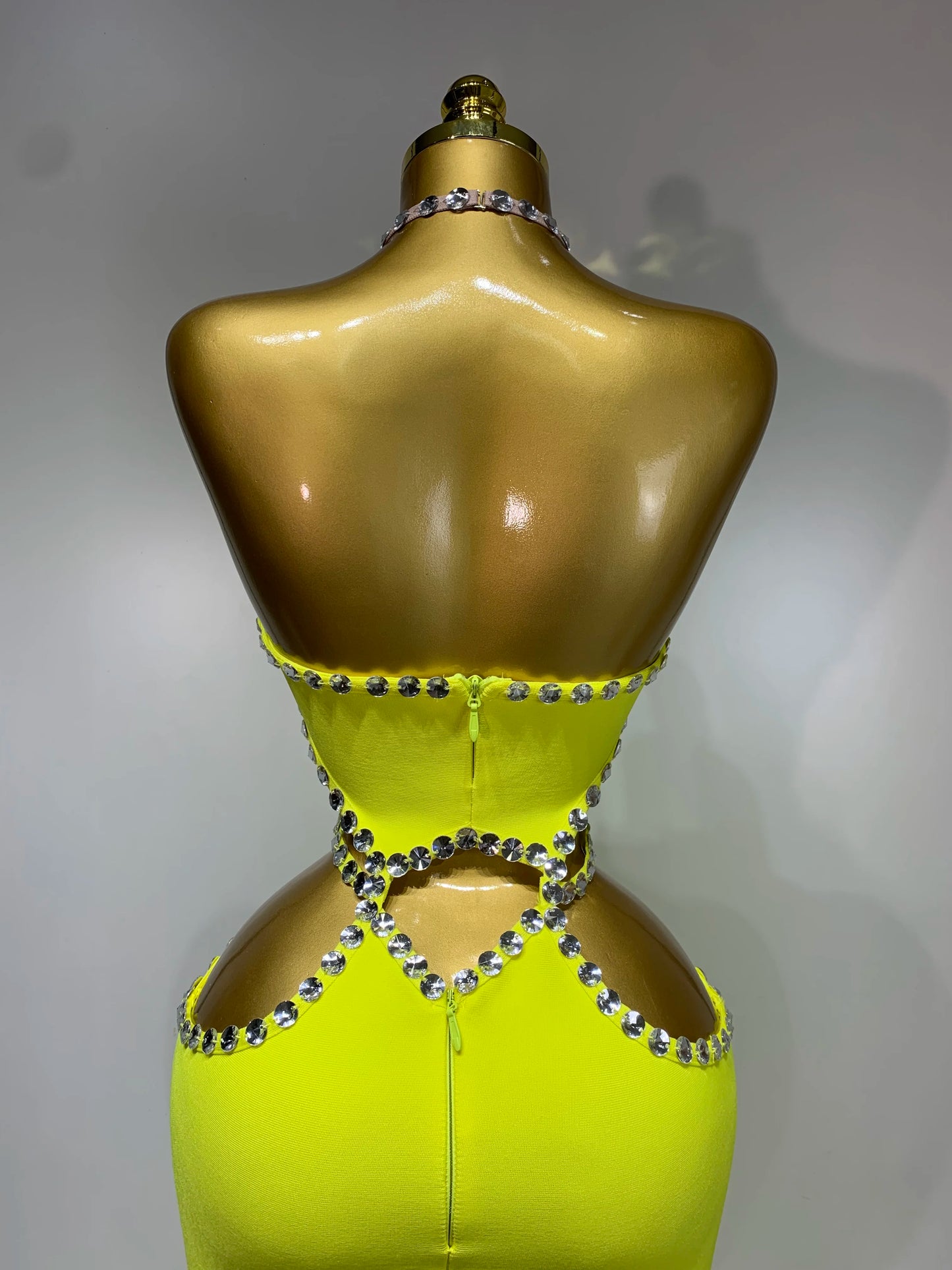DCDI Limon' Luxury Diamond Embellished Bandage Evening Gown