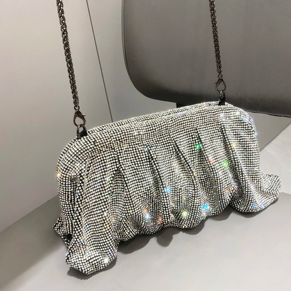 DCDI Heiress Handmade Diamond Studded Luxury Evening Clutch Handbag