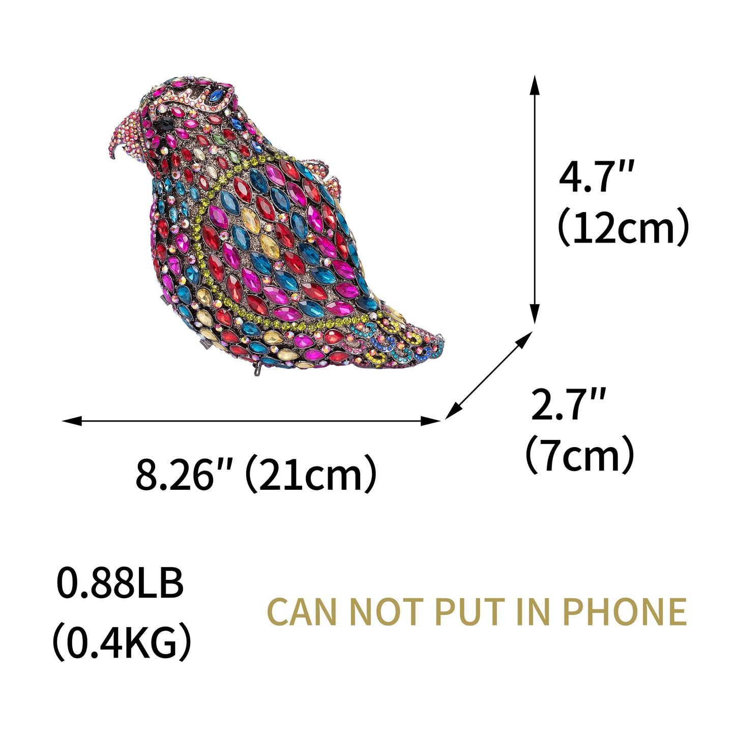 DCDI Lovebird Luxury Diamond Studded Evening Bag