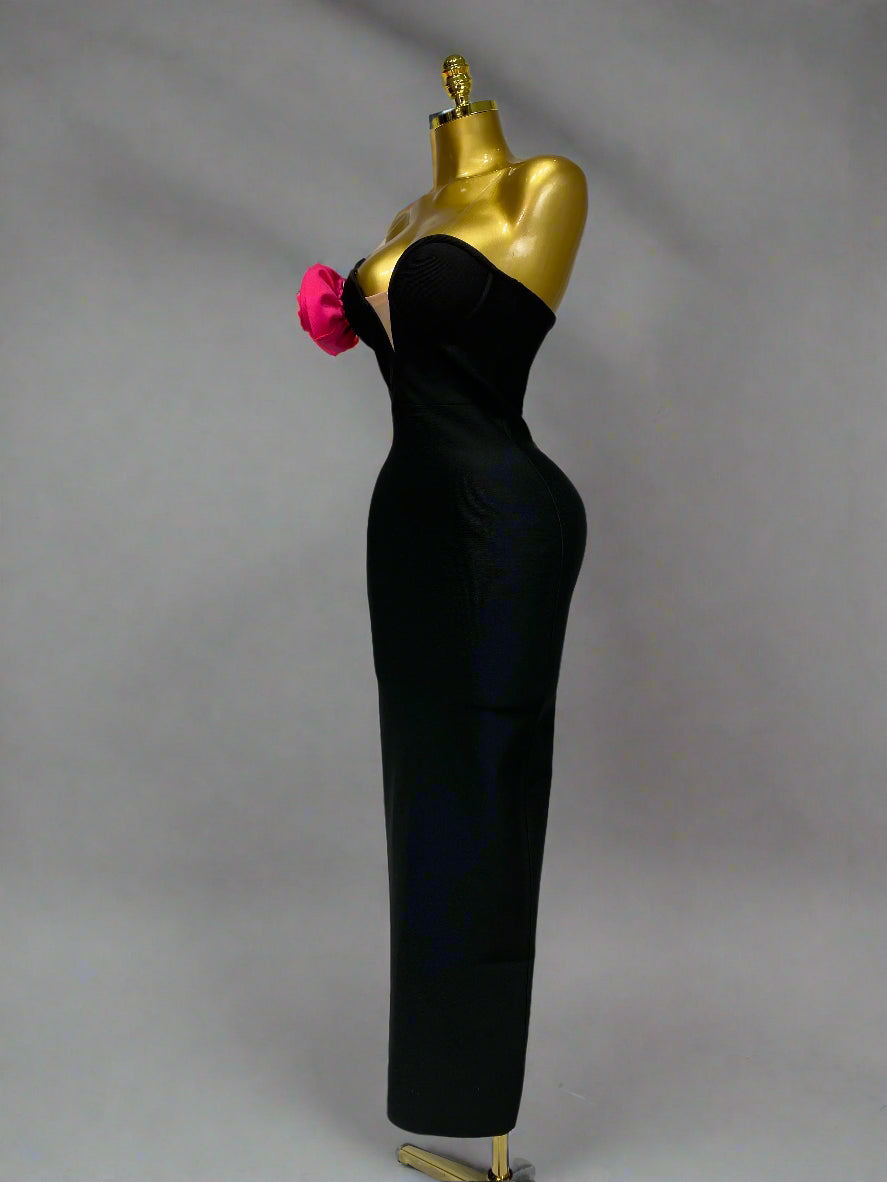 DS Designer 77-8888 Elegant Strapless Bandage Evening Gown