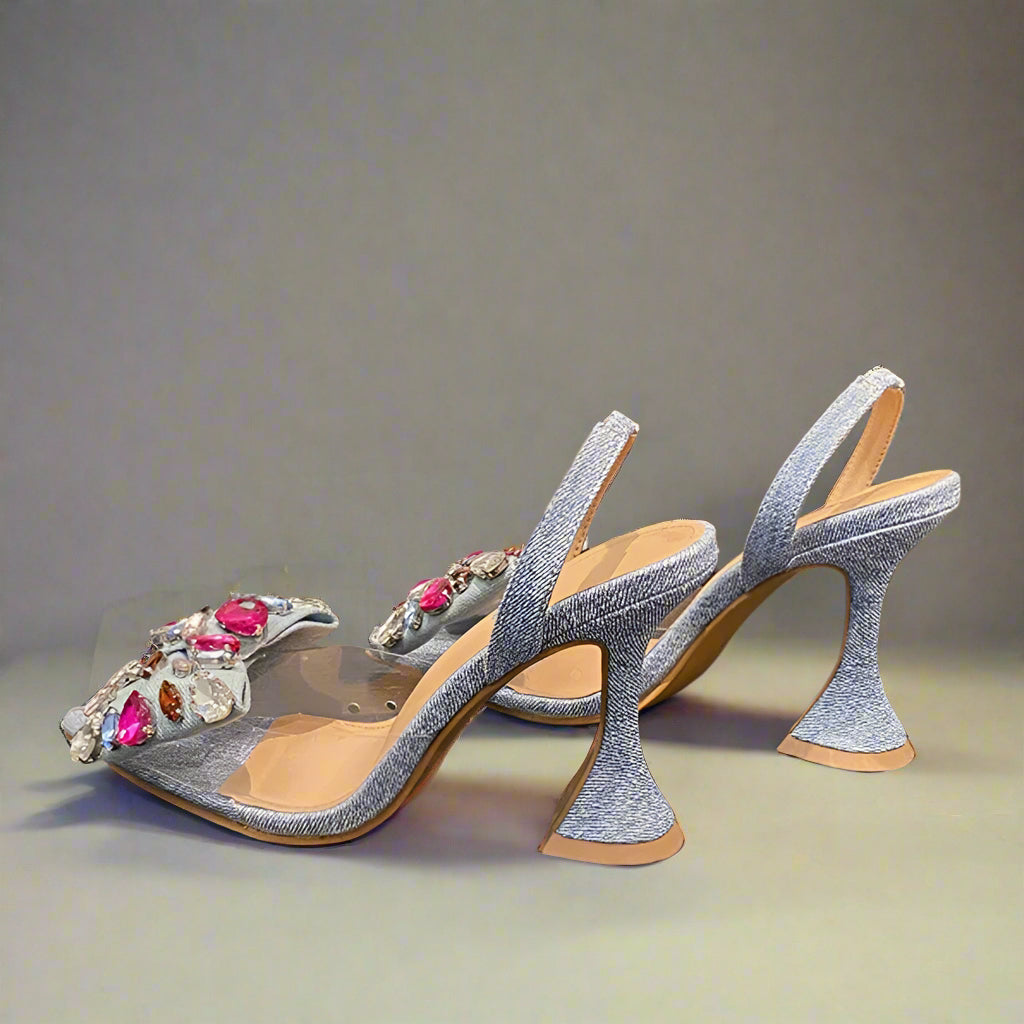 DCDI Bougie Denim Plunge Pumps