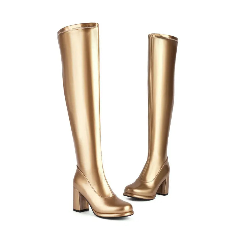 DS Designer 7737-8443 Over The Knee Block Heel Boots