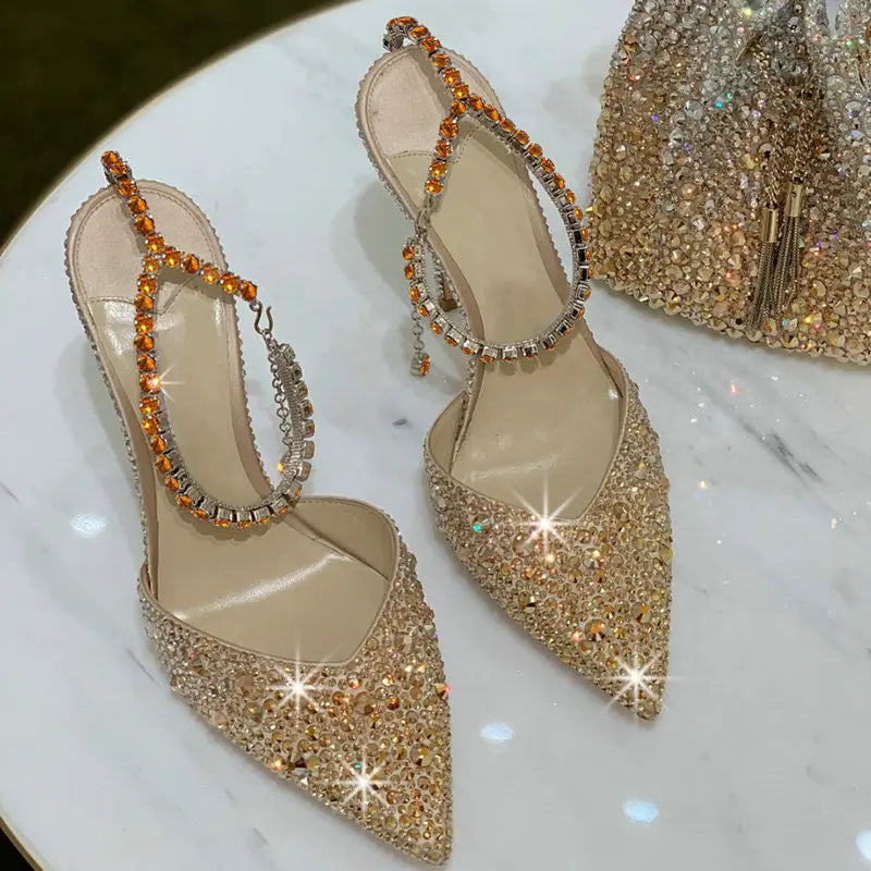 DCDI Diamond Starstruck Open Heel Pumps